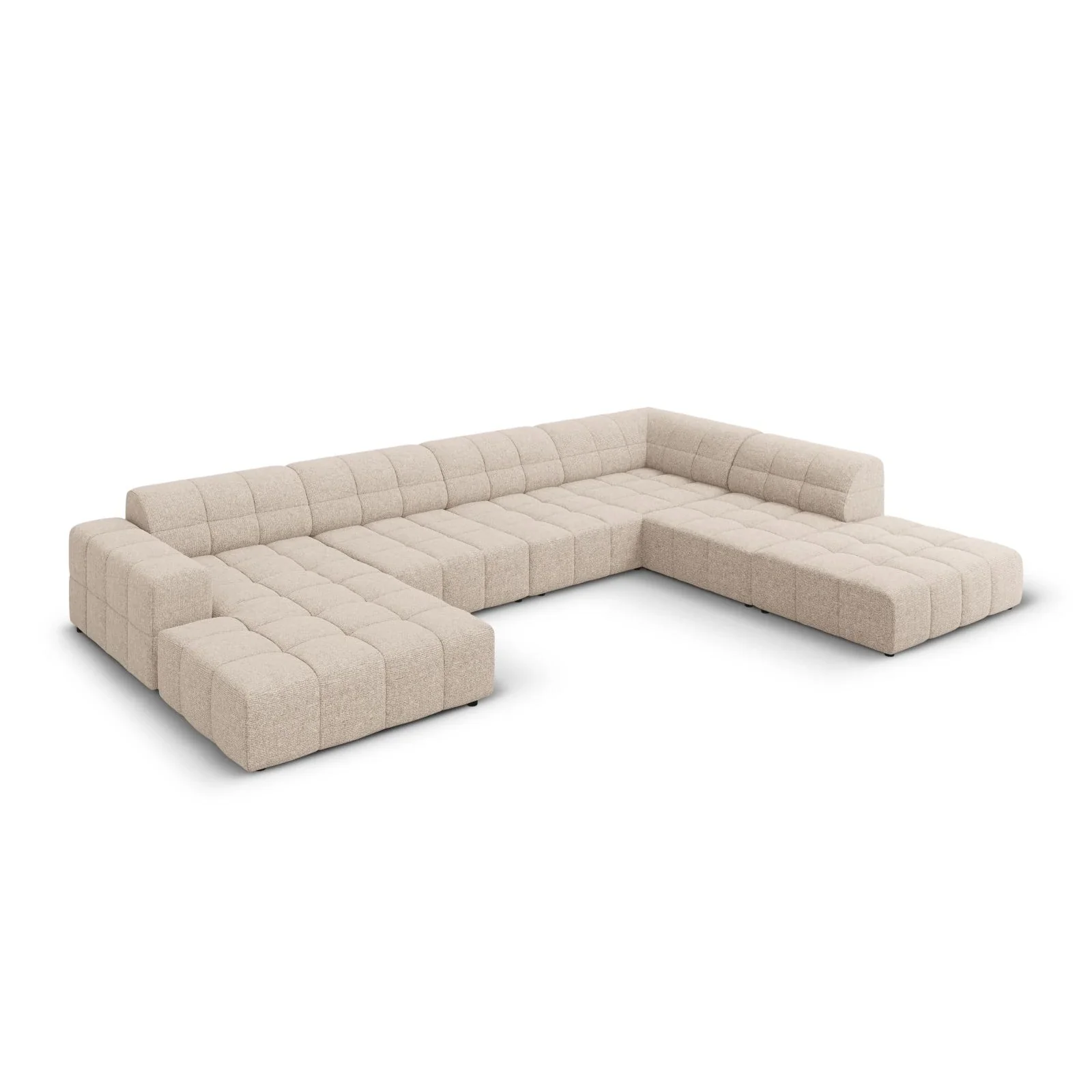 Jennifer 7-Sitzer Panorama-Sofa Rechts, mit Bezug aus Samt oder Chenille, 364x262 cm - Image 7