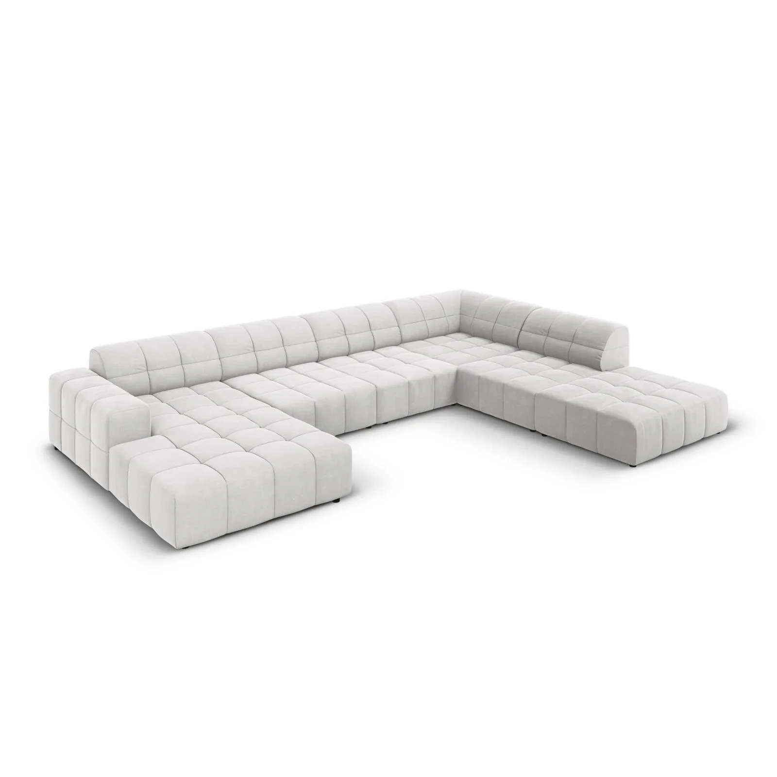 Jennifer 7-Sitzer Panorama-Sofa Rechts, mit Bezug aus Samt oder Chenille, 364x262 cm - Image 72