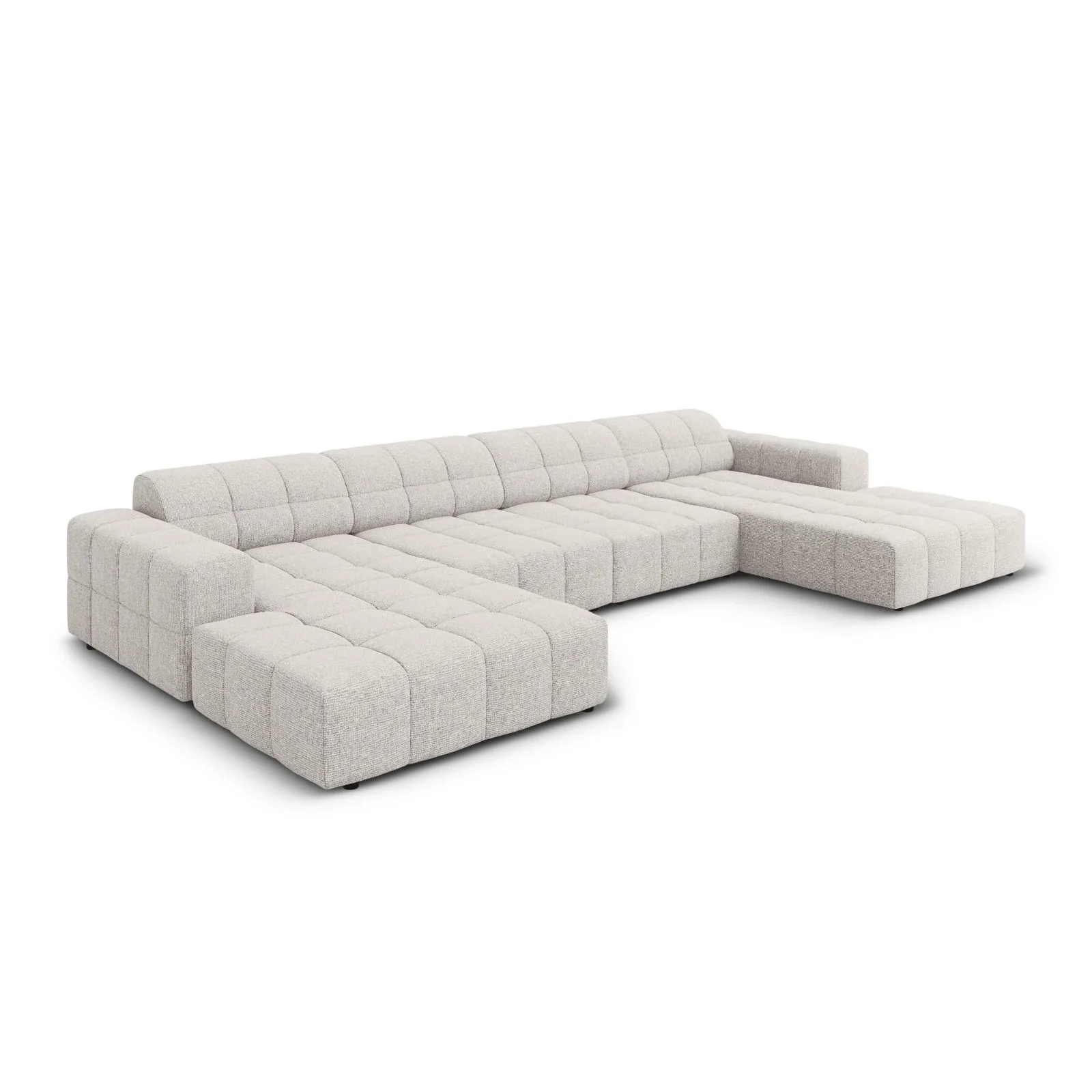 Jennifer Panorama-Sofa symmetrisch mit Bezug aus Samt oder Chenille, 364x166 cm - Image 22