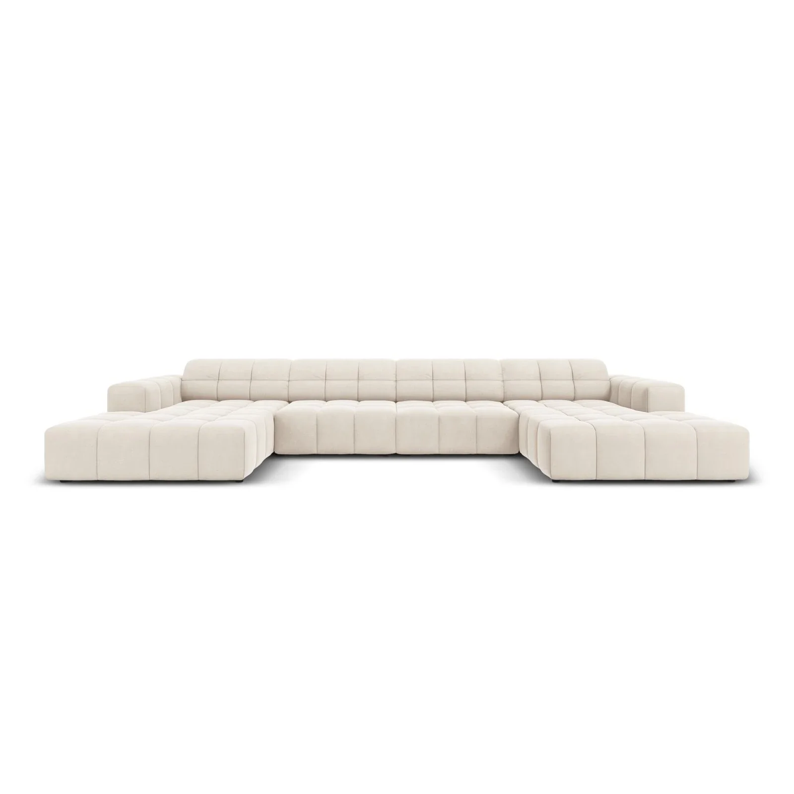 Jennifer Panorama-Sofa symmetrisch mit Bezug aus Samt oder Chenille, 364x166 cm - Image 36