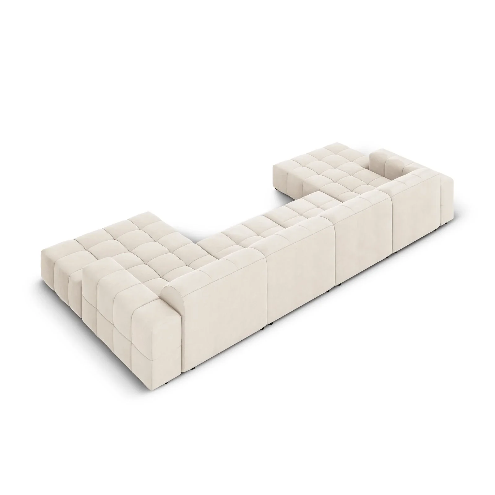 Jennifer Panorama-Sofa symmetrisch mit Bezug aus Samt oder Chenille, 364x166 cm - Image 38