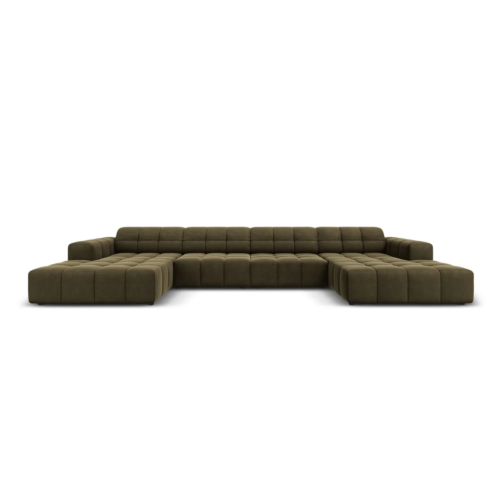 Jennifer Panorama-Sofa symmetrisch mit Bezug aus Samt oder Chenille, 364x166 cm - Image 41