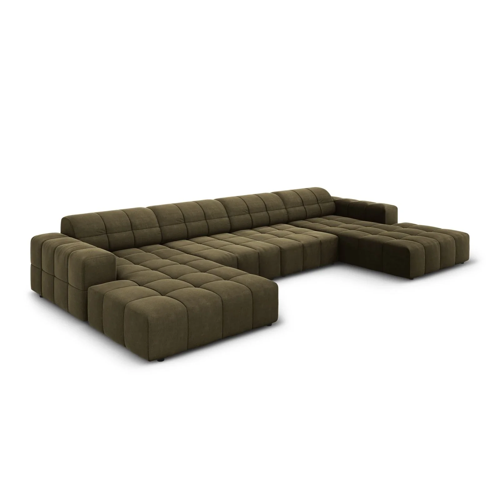 Jennifer Panorama-Sofa symmetrisch mit Bezug aus Samt oder Chenille, 364x166 cm - Image 42
