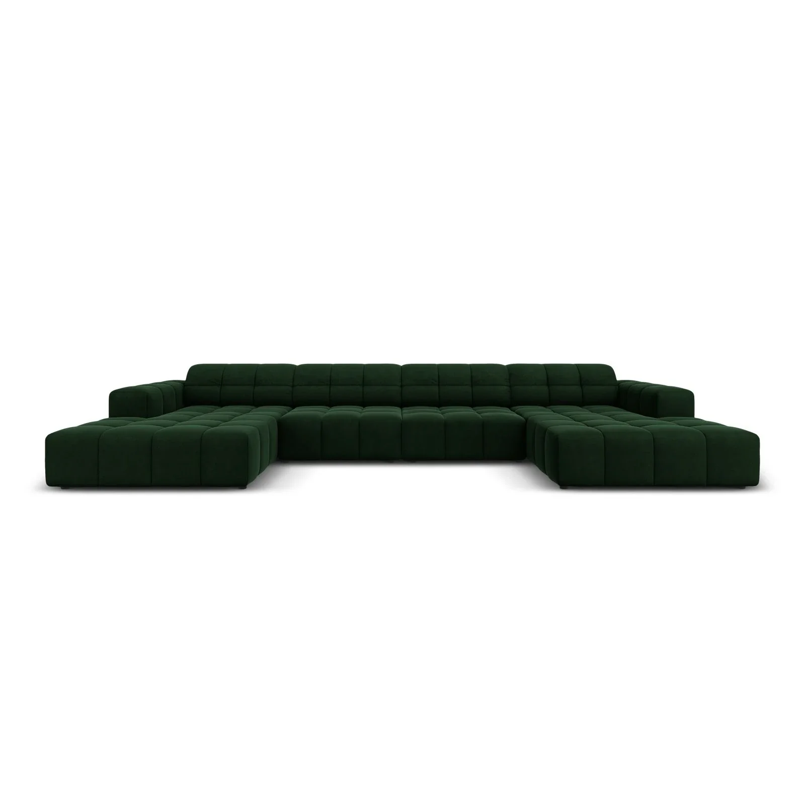 Jennifer Panorama-Sofa symmetrisch mit Bezug aus Samt oder Chenille, 364x166 cm - Image 46