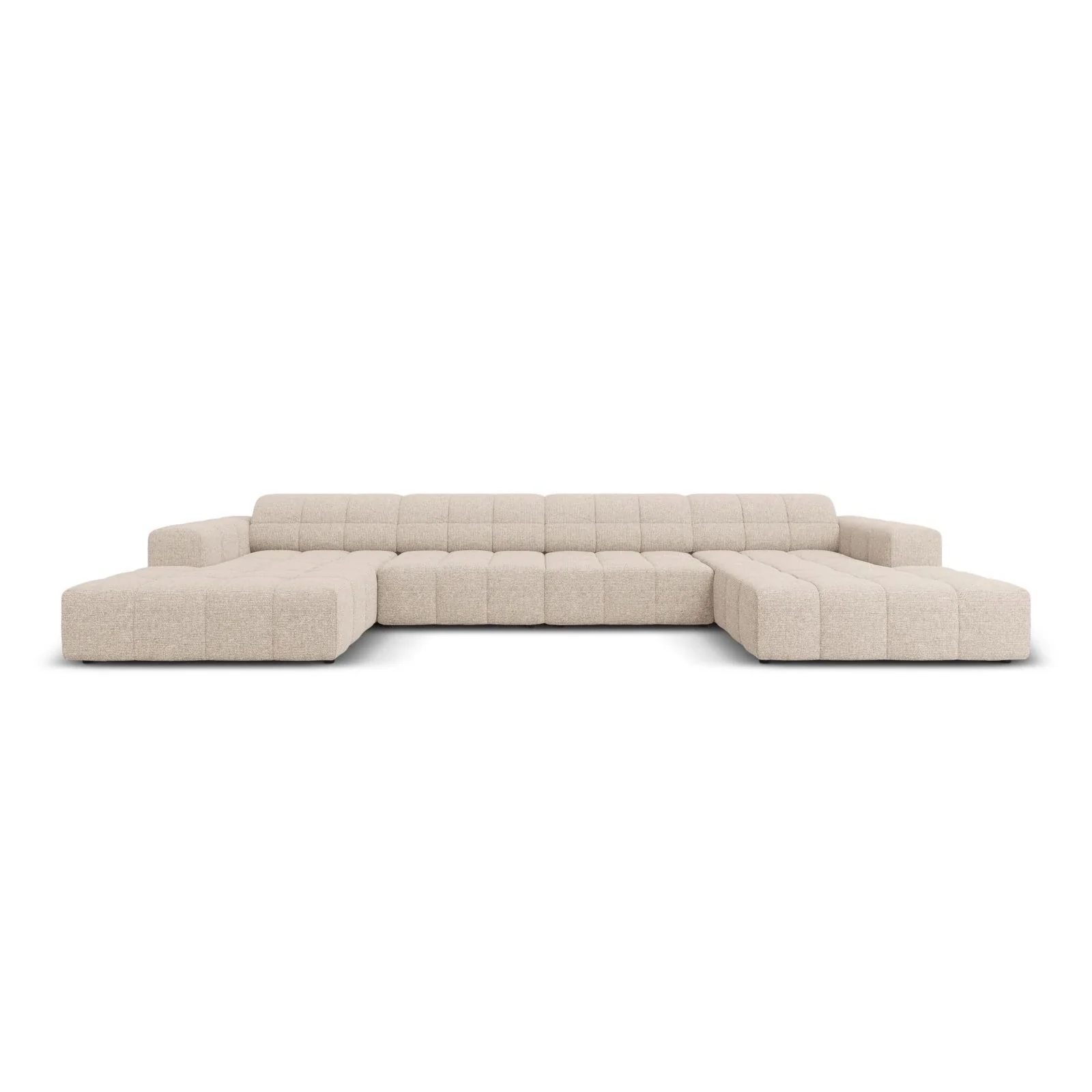 Jennifer Panorama-Sofa symmetrisch mit Bezug aus Samt oder Chenille, 364x166 cm - Image 6