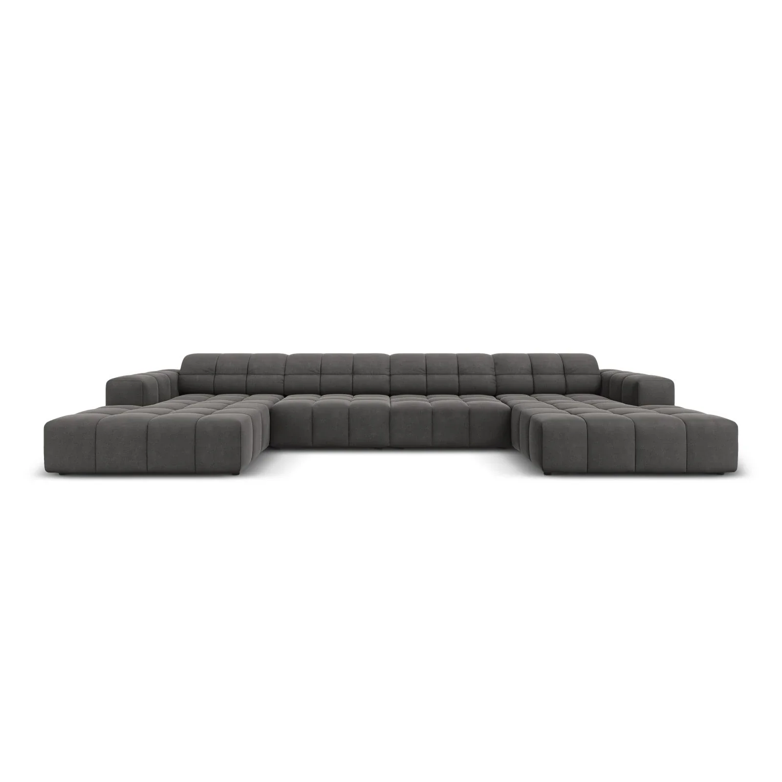 Jennifer Panorama-Sofa symmetrisch mit Bezug aus Samt oder Chenille, 364x166 cm - Image 61