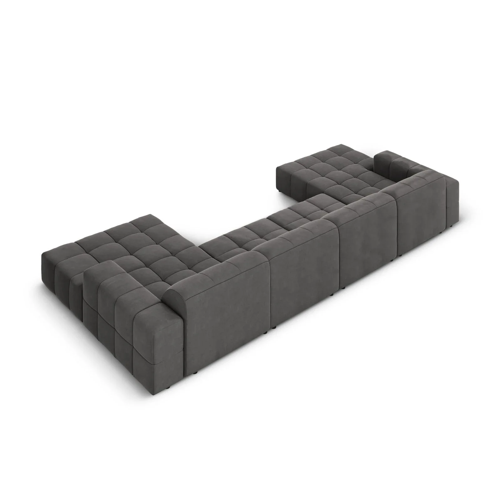 Jennifer Panorama-Sofa symmetrisch mit Bezug aus Samt oder Chenille, 364x166 cm - Image 63