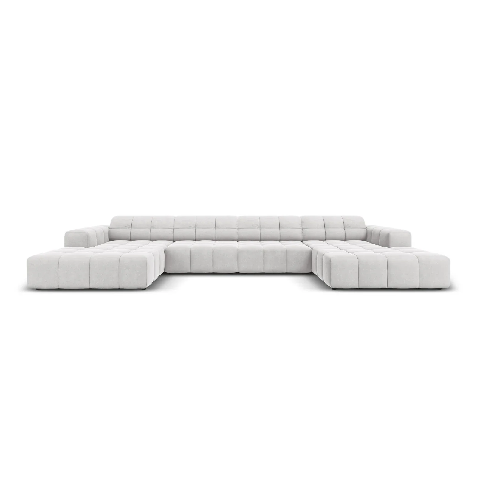 Jennifer Panorama-Sofa symmetrisch mit Bezug aus Samt oder Chenille, 364x166 cm - Image 71