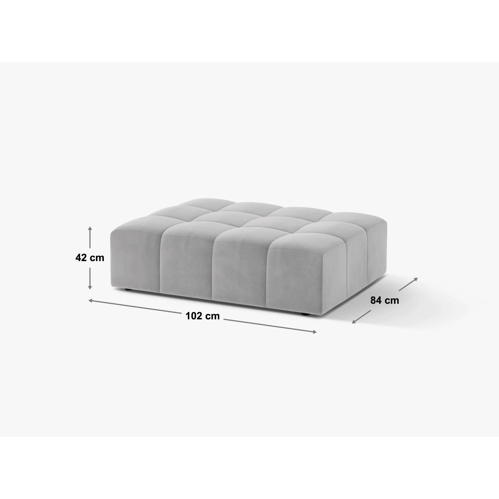 Jennifer Pouf aus Samt, 102x80 cm - Image 23