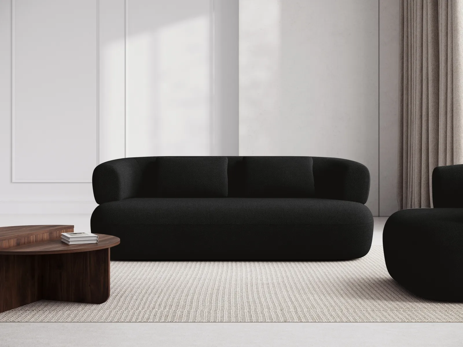 Jenny 2-Sitzer Sofa mit Bezug aus Samt, Boucle oder Chenille, 178x90 cm - Image 106