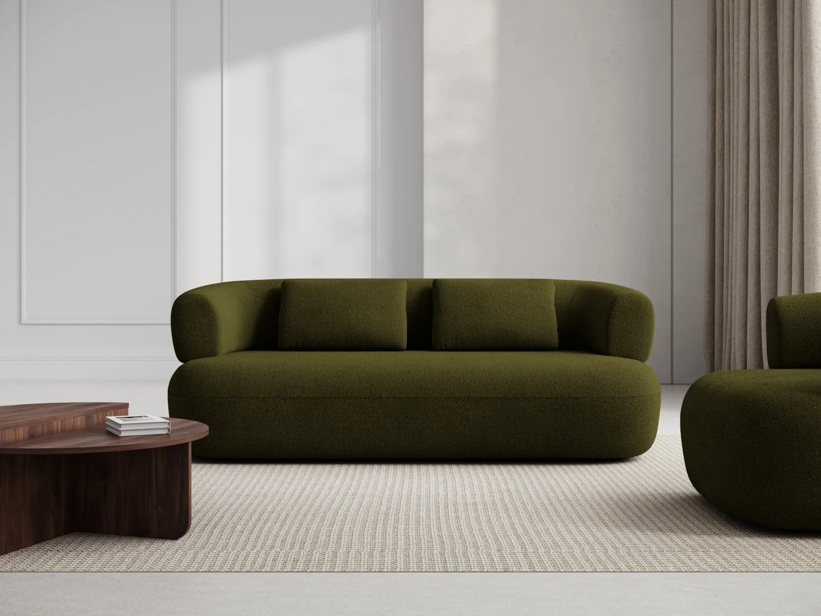 Jenny 2-Sitzer Sofa mit Bezug aus Samt, Boucle oder Chenille, 178x90 cm - Image 118