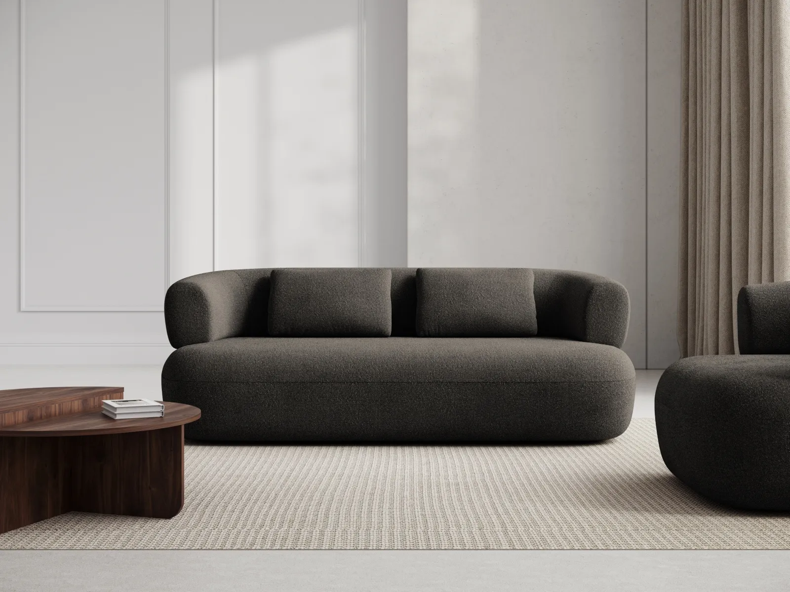 Jenny 2-Sitzer Sofa mit Bezug aus Samt, Boucle oder Chenille, 178x90 cm - Image 128
