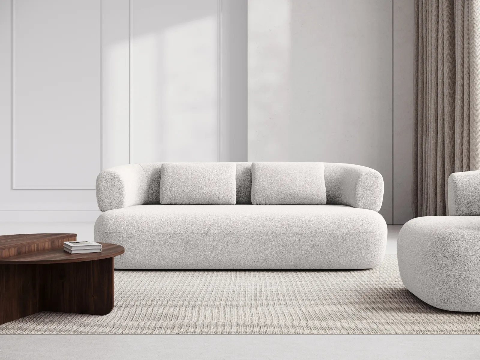 Jenny 2-Sitzer Sofa mit Bezug aus Samt, Boucle oder Chenille, 178x90 cm - Image 50