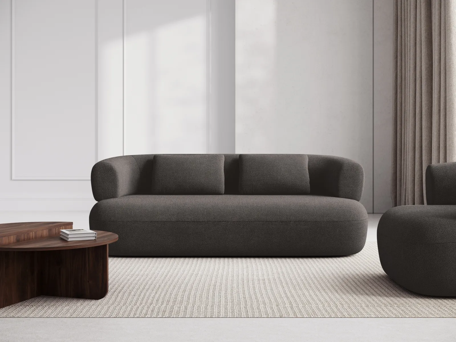 Jenny 2-Sitzer Sofa mit Bezug aus Samt, Boucle oder Chenille, 178x90 cm - Image 99