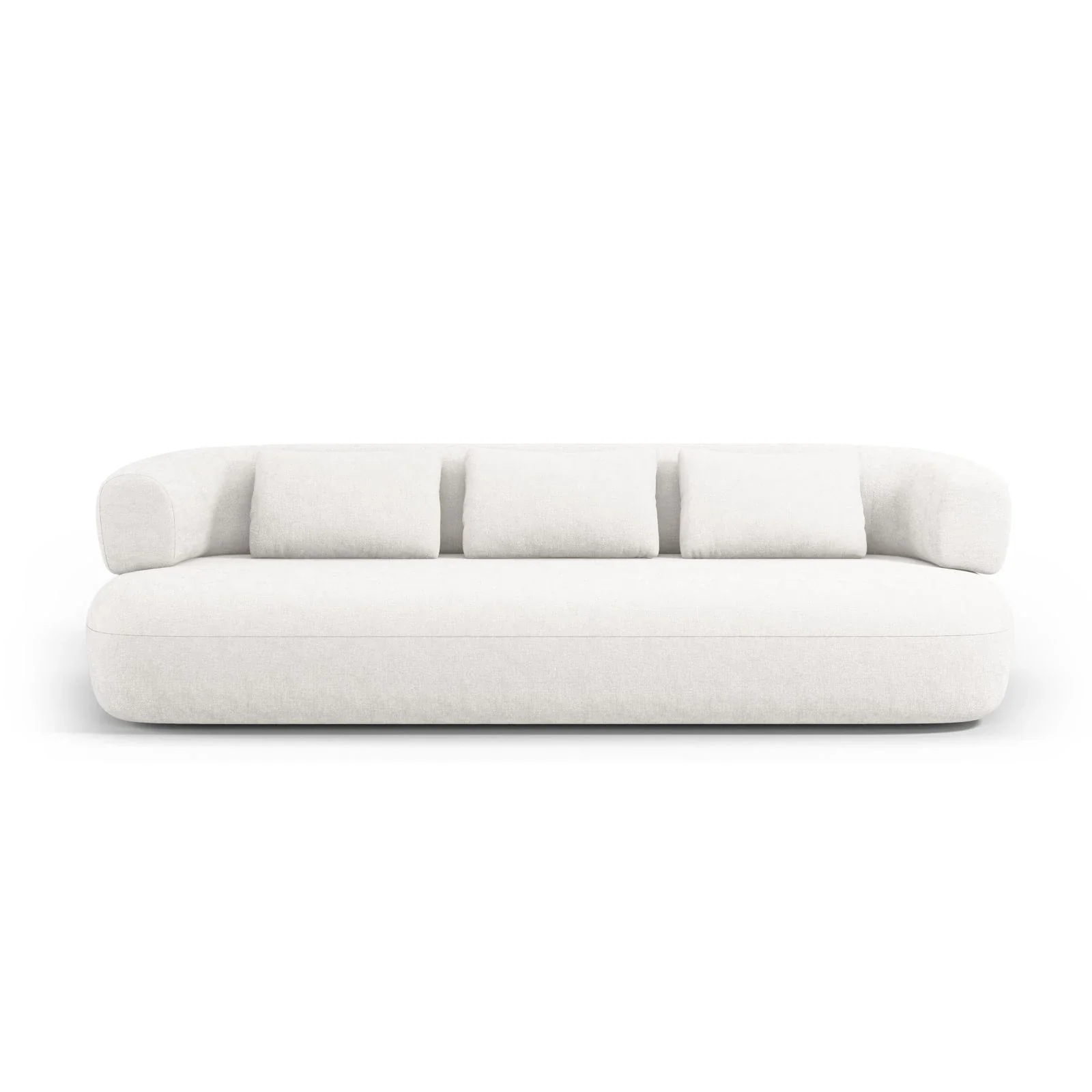 Jenny 4-Sitzer Sofa mit Bezug aus Samt, Boucle oder Chenille, 226x90 cm