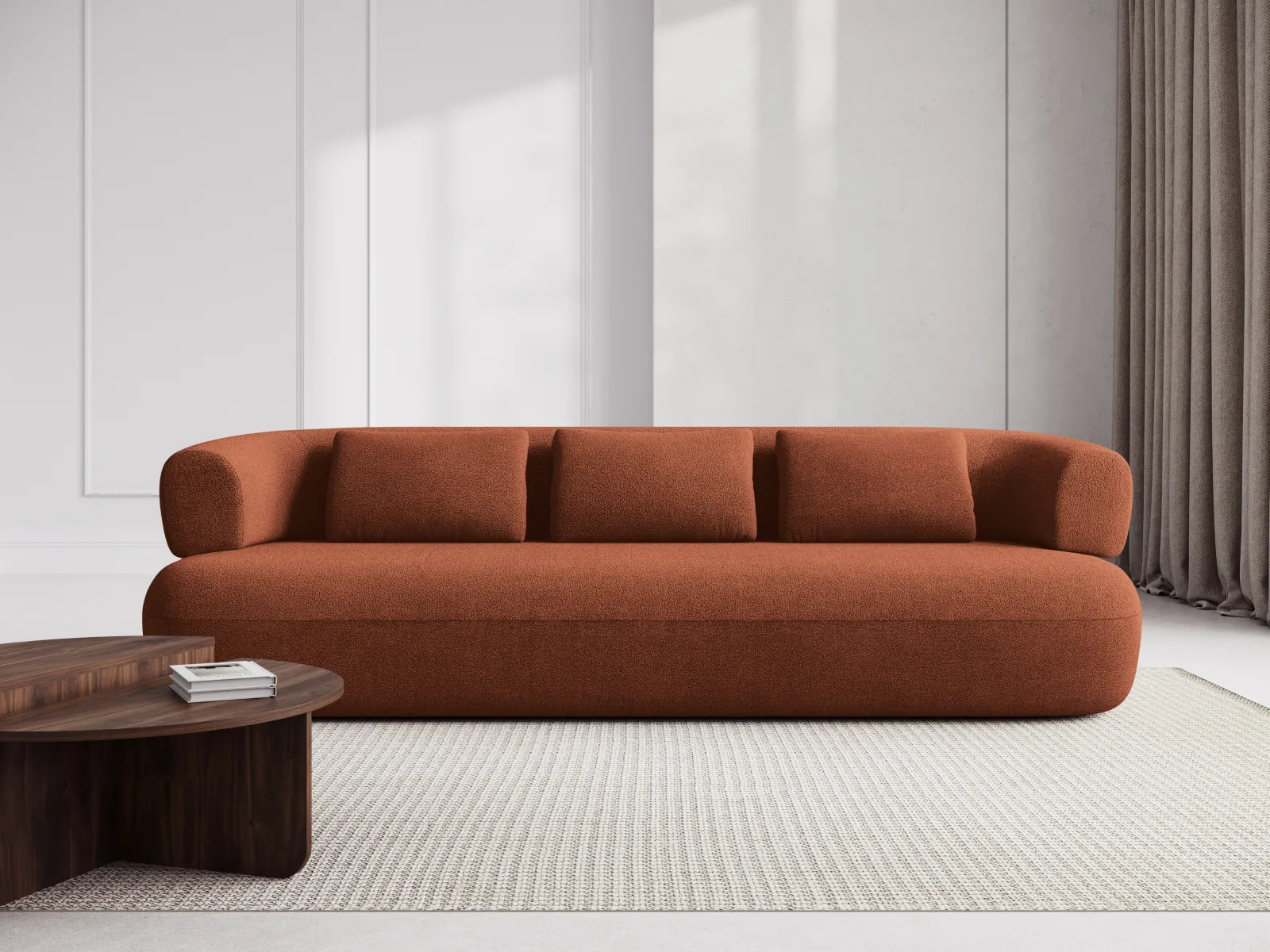 Jenny 4-Sitzer Sofa mit Bezug aus Samt, Boucle oder Chenille, 226x90 cm - Image 64