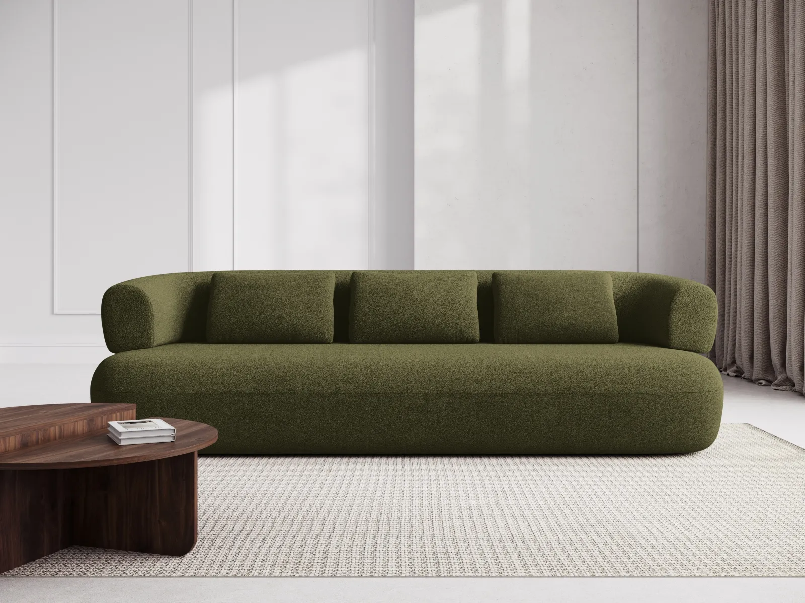 Jenny 4-Sitzer Sofa mit Bezug aus Samt, Boucle oder Chenille, 226x90 cm - Image 78