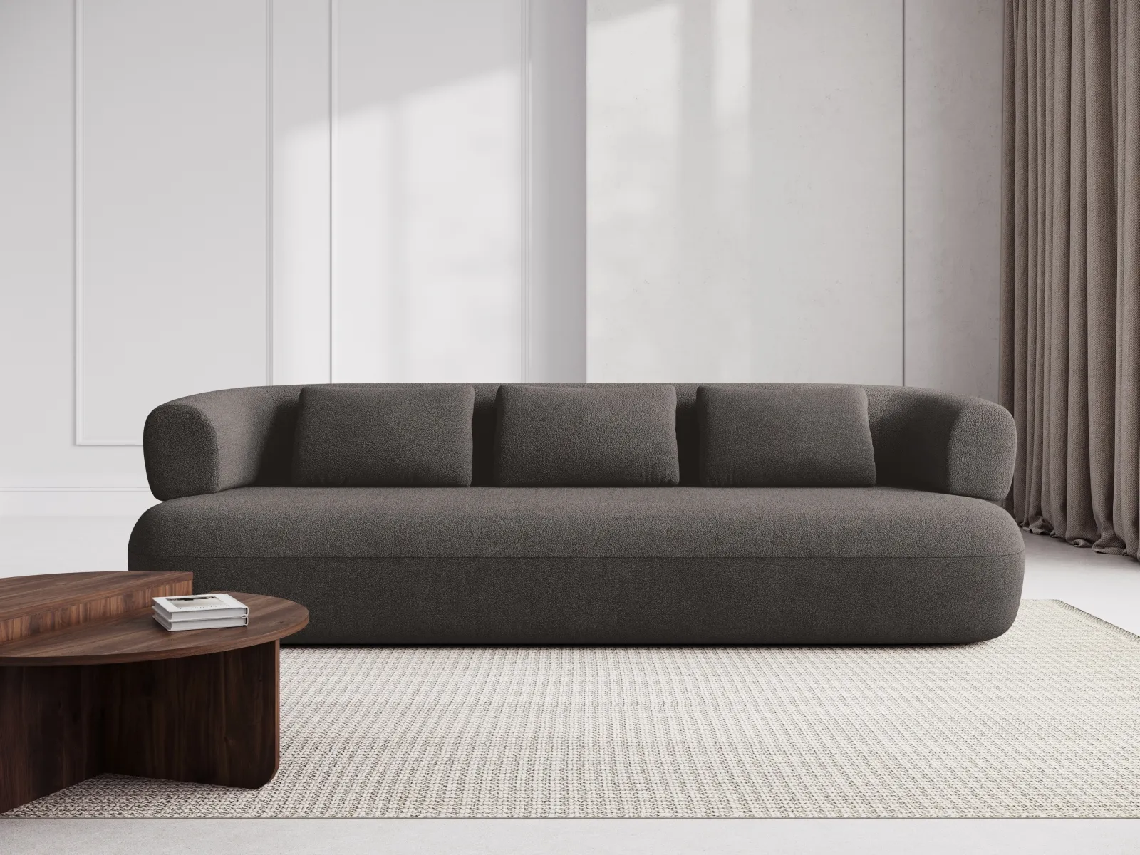 Jenny 4-Sitzer Sofa mit Bezug aus Samt, Boucle oder Chenille, 226x90 cm - Image 99