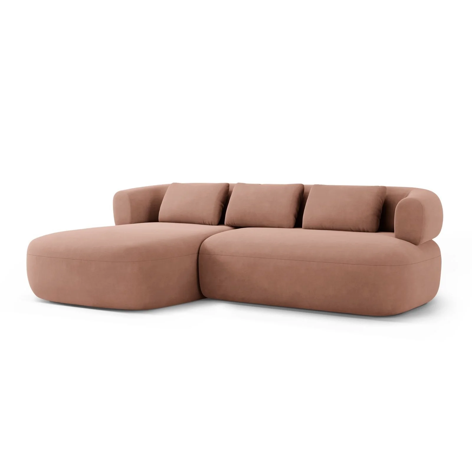 Jenny 5-Sitzer Ecksofa, Linke Seite, aus Samt, Chenille oder Boucle, 225x145 cm - Image 100