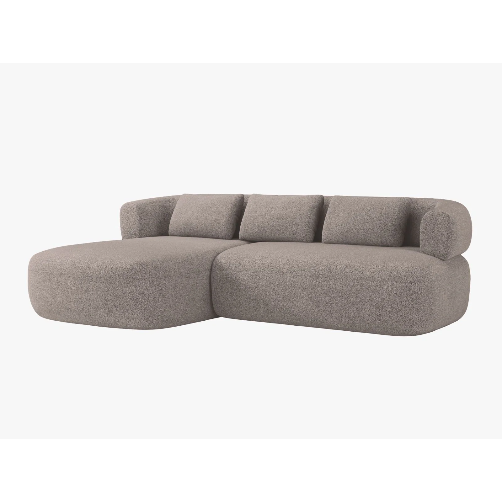 Jenny 5-Sitzer Ecksofa, Linke Seite, aus Samt, Chenille oder Boucle, 225x145 cm - Image 54