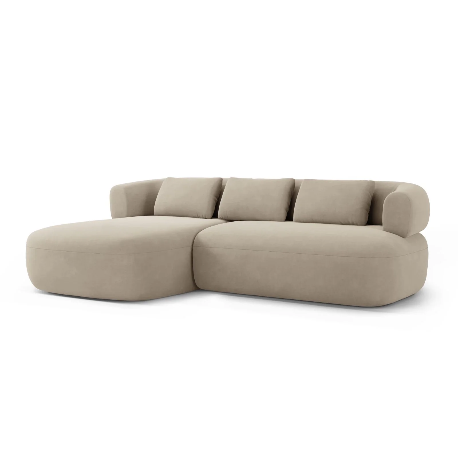 Jenny 5-Sitzer Ecksofa, Linke Seite, aus Samt, Chenille oder Boucle, 225x145 cm - Image 81