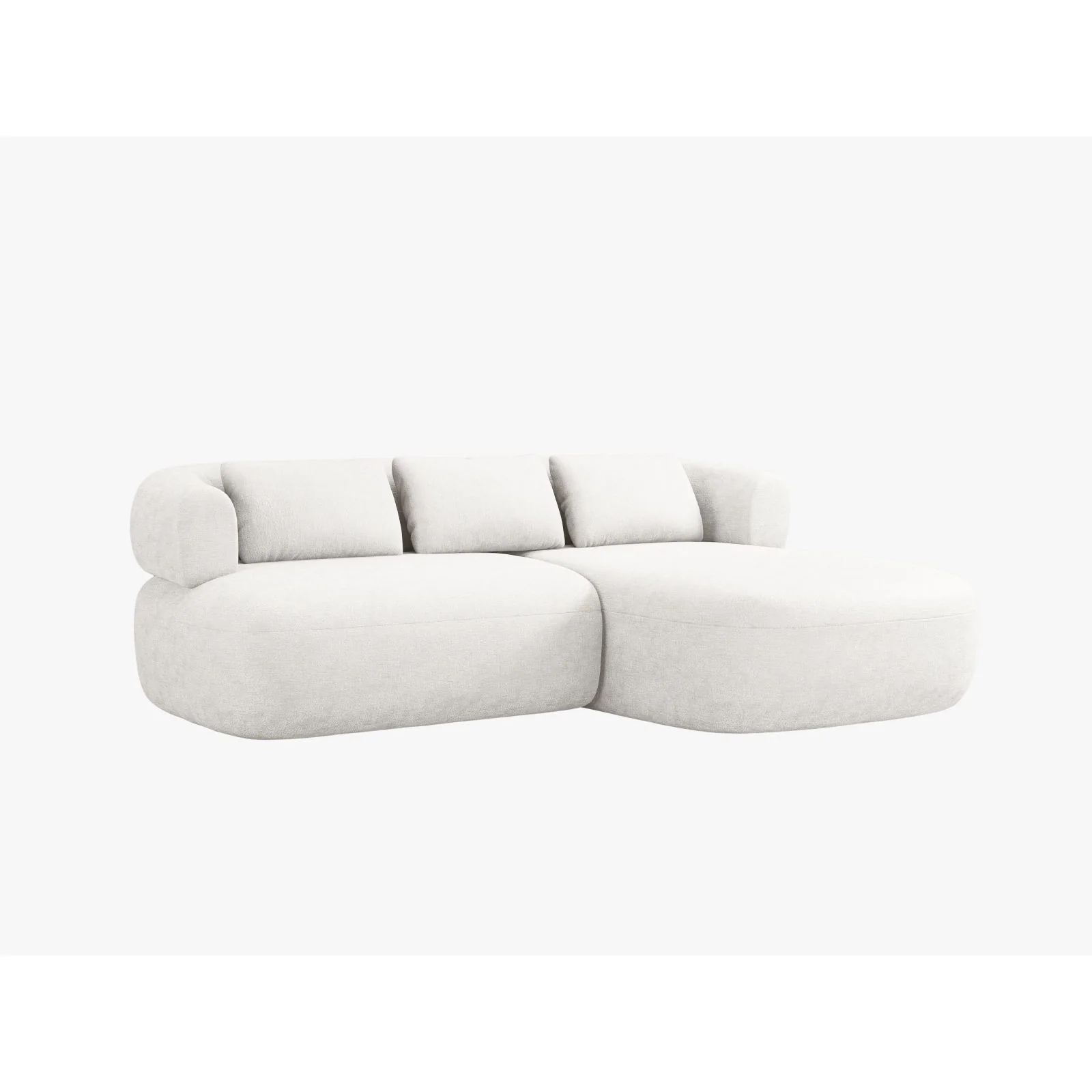 Jenny 5-Sitzer Ecksofa, Rechte Seite, aus Samt, Chenille oder Boucle, 200x145 cm - Image 2