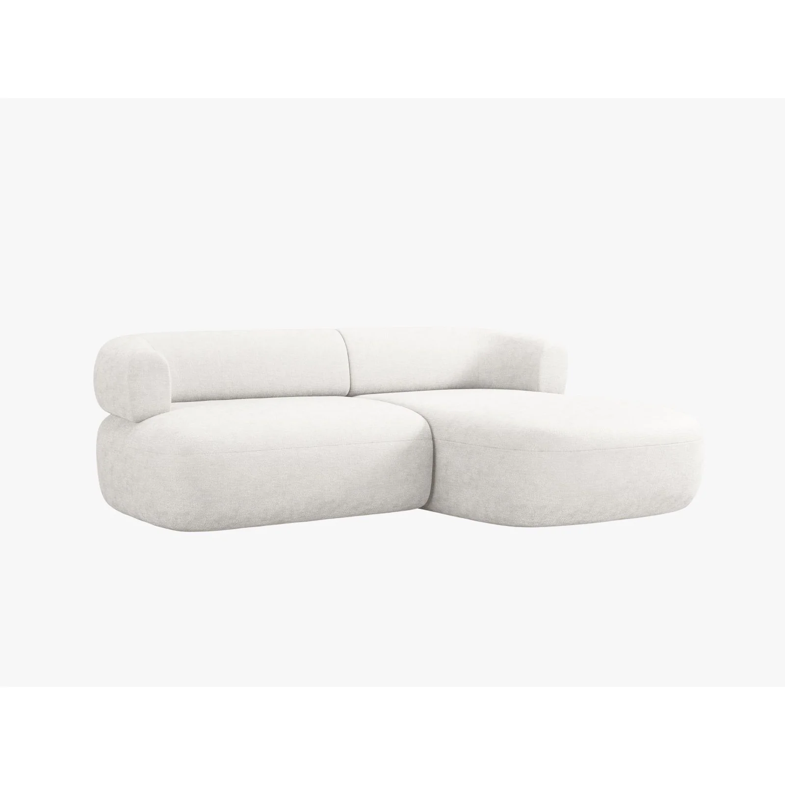 Jenny 5-Sitzer Ecksofa, Rechte Seite, aus Samt, Chenille oder Boucle, 200x145 cm - Image 3