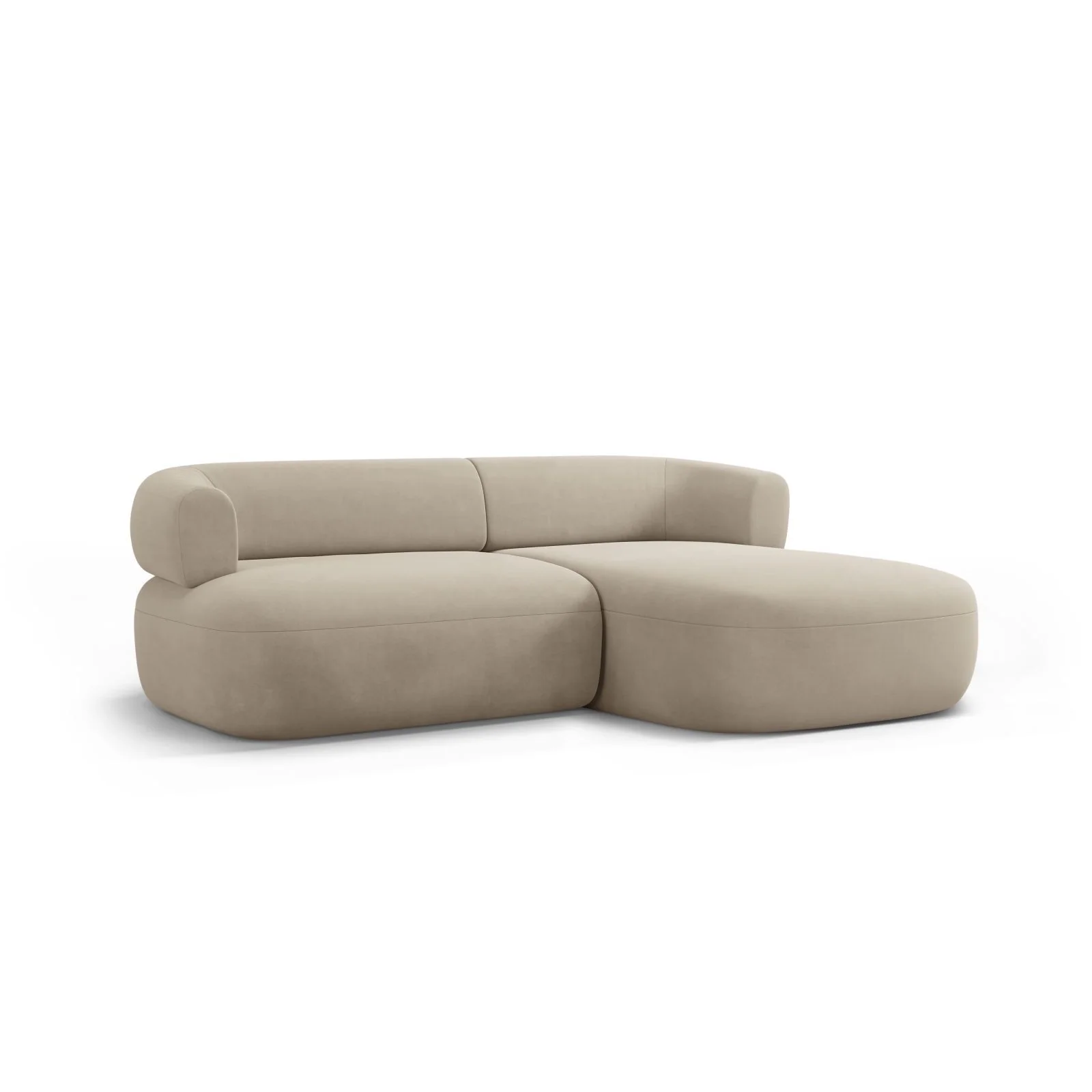 Jenny 5-Sitzer Ecksofa, Rechte Seite, aus Samt, Chenille oder Boucle, 200x145 cm - Image 74
