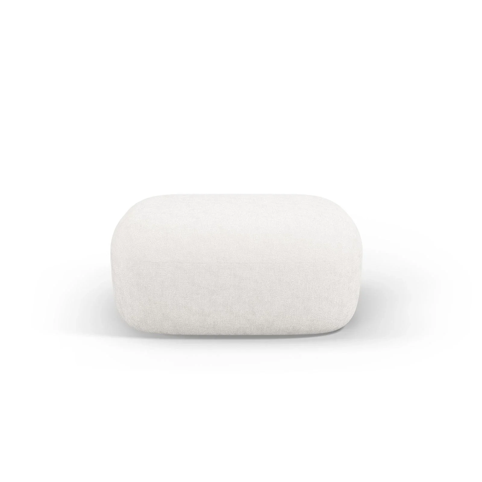 Jenny Pouf mit Bezug aus Samt, Boucle oder Chenille, 90x88 cm