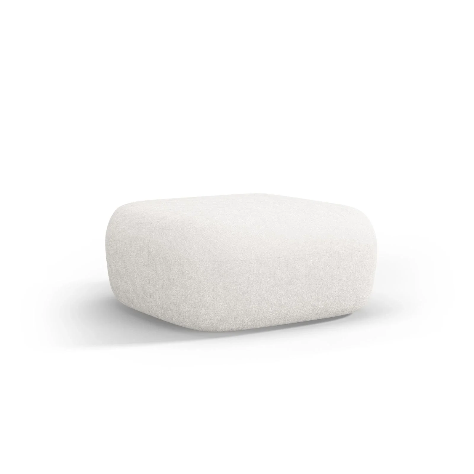 Jenny Pouf mit Bezug aus Samt, Boucle oder Chenille, 90x88 cm - Image 2