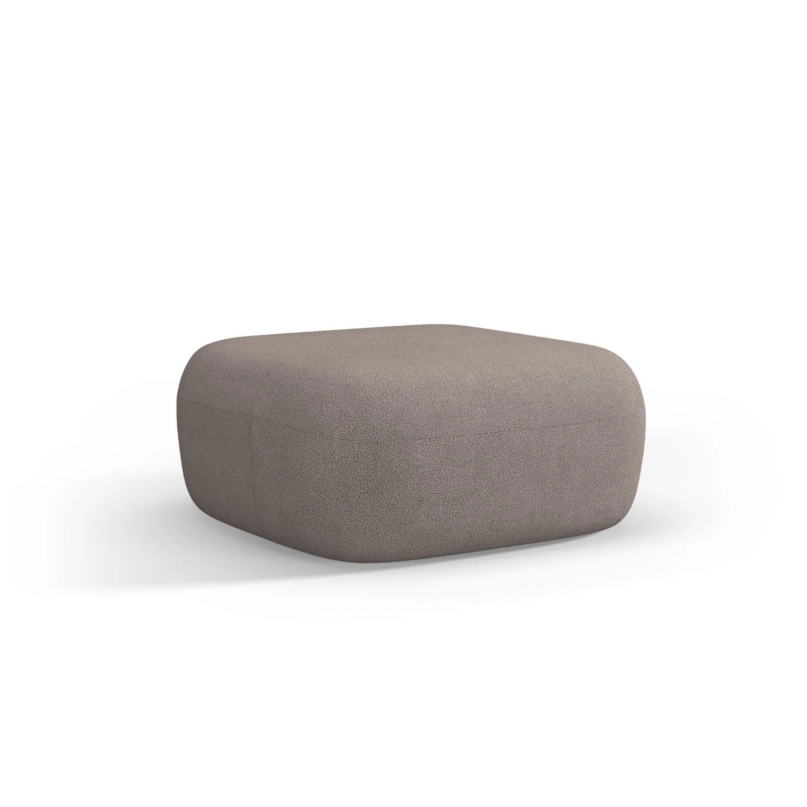 Jenny Pouf mit Bezug aus Samt, Boucle oder Chenille, 90x88 cm - Image 46