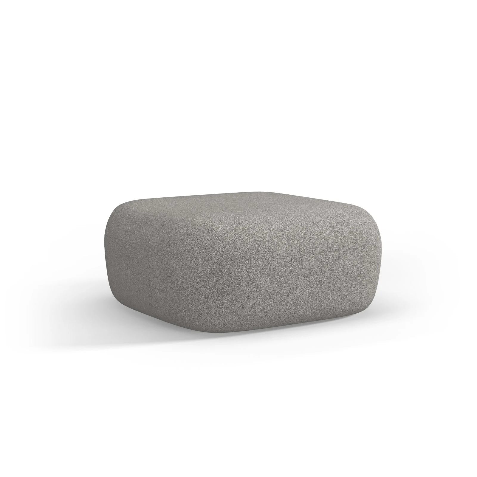 Jenny Pouf mit Bezug aus Samt, Boucle oder Chenille, 90x88 cm - Image 58