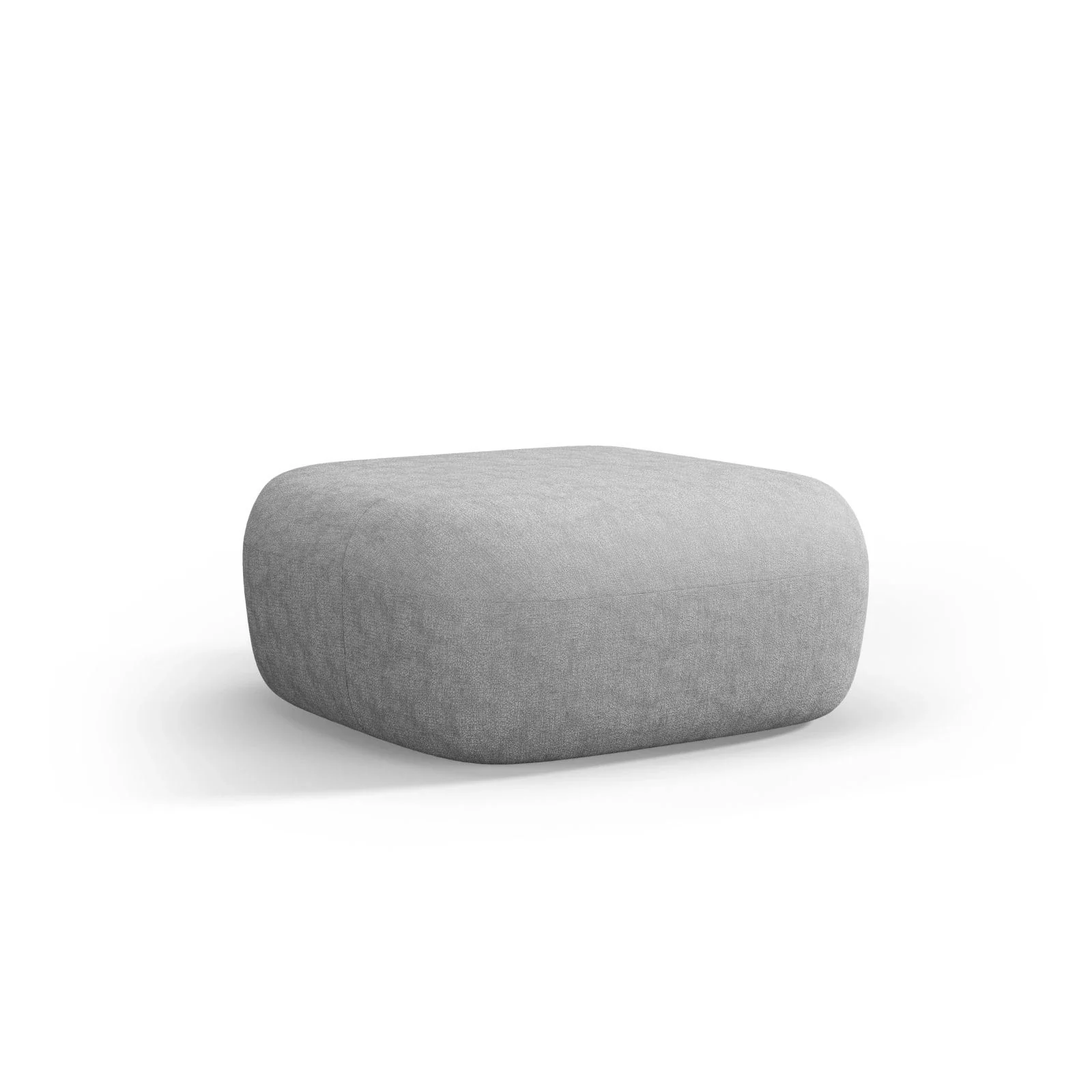 Jenny Pouf mit Bezug aus Samt, Boucle oder Chenille, 90x88 cm - Image 6