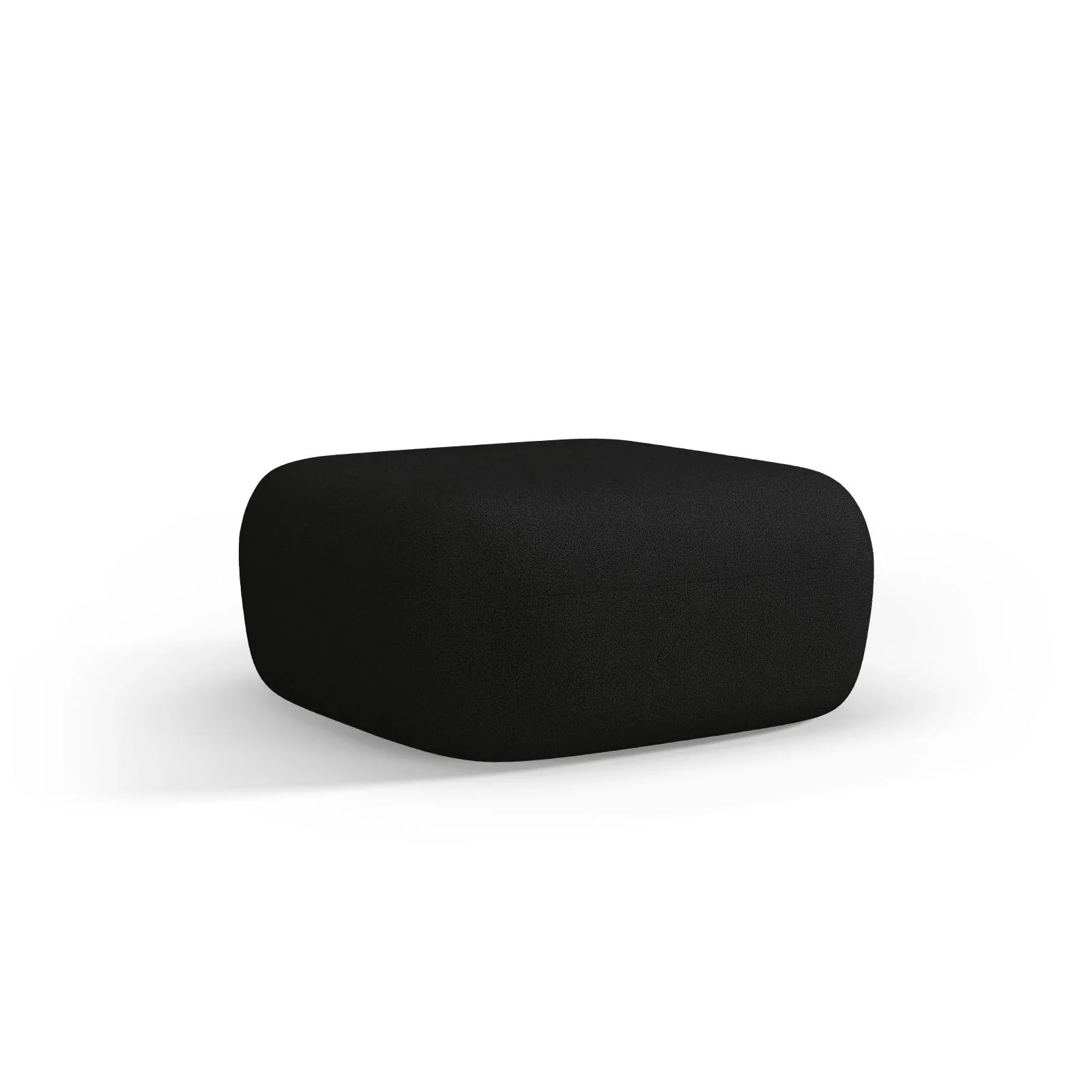 Jenny Pouf mit Bezug aus Samt, Boucle oder Chenille, 90x88 cm - Image 66