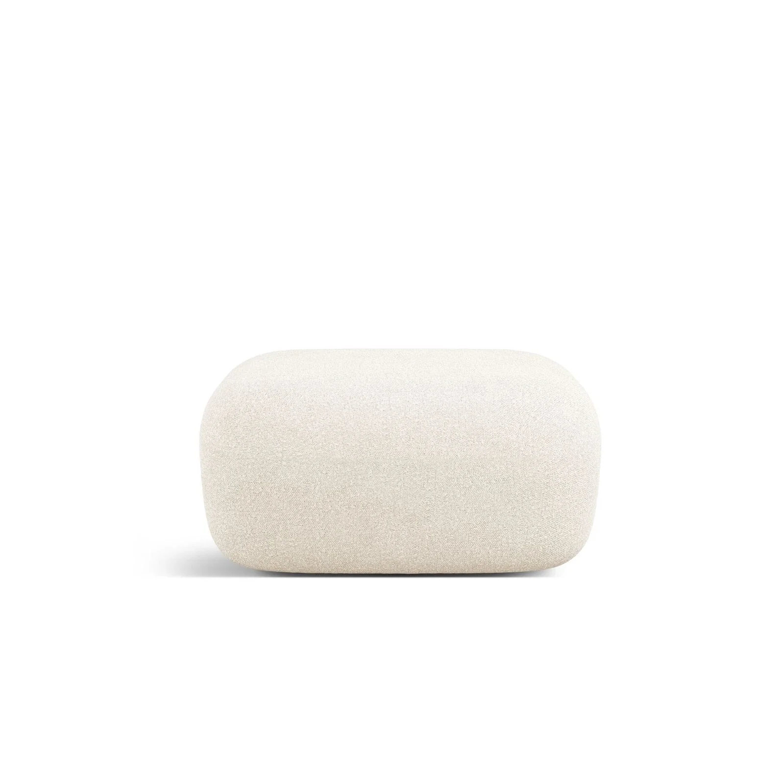 Jenny Pouf mit Bezug aus Samt, Boucle oder Chenille, 90x88 cm - Image 69
