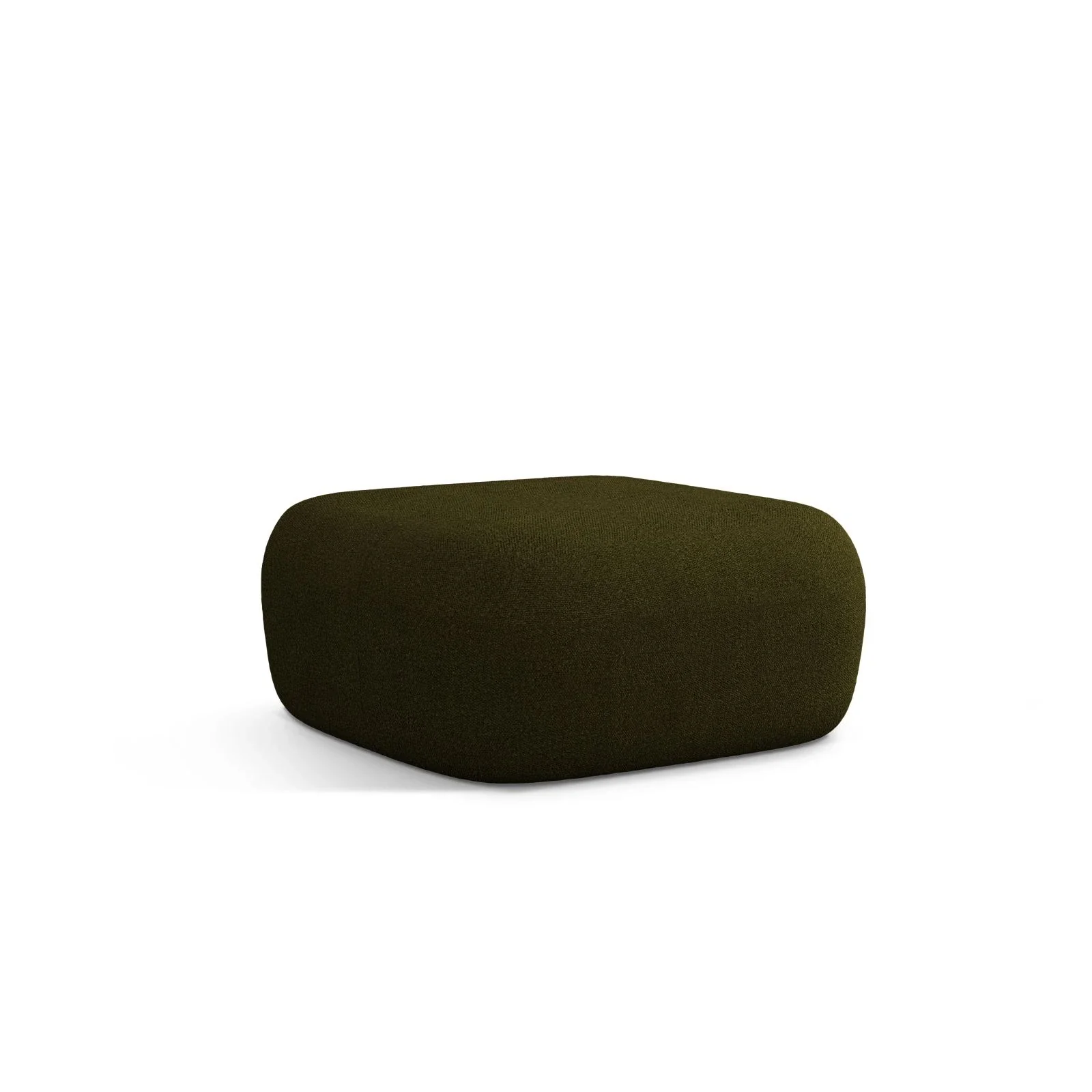 Jenny Pouf mit Bezug aus Samt, Boucle oder Chenille, 90x88 cm - Image 73