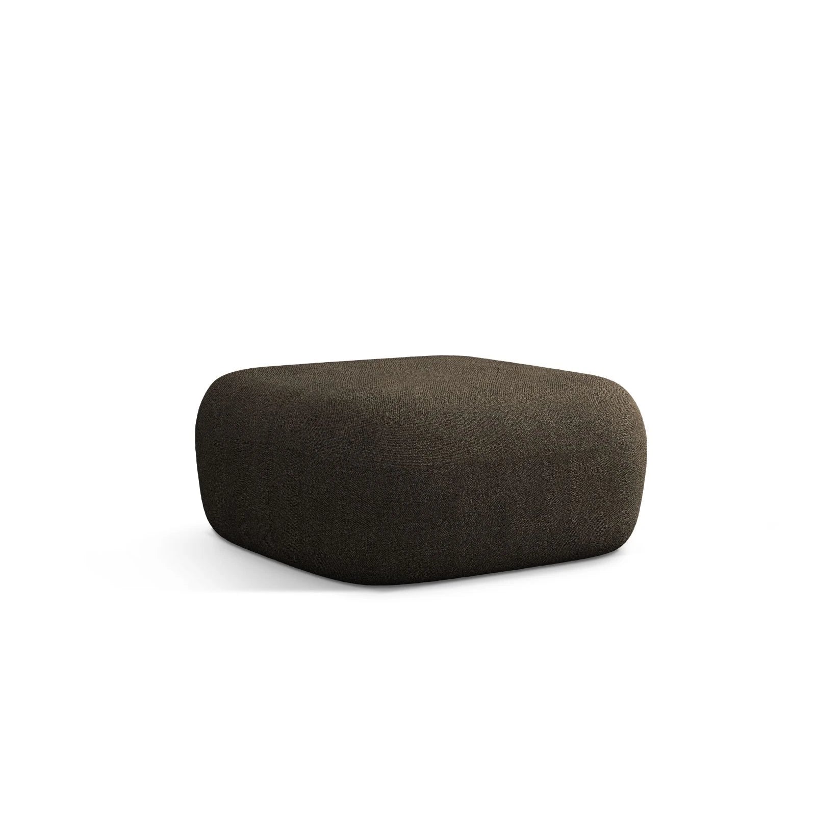Jenny Pouf mit Bezug aus Samt, Boucle oder Chenille, 90x88 cm - Image 79