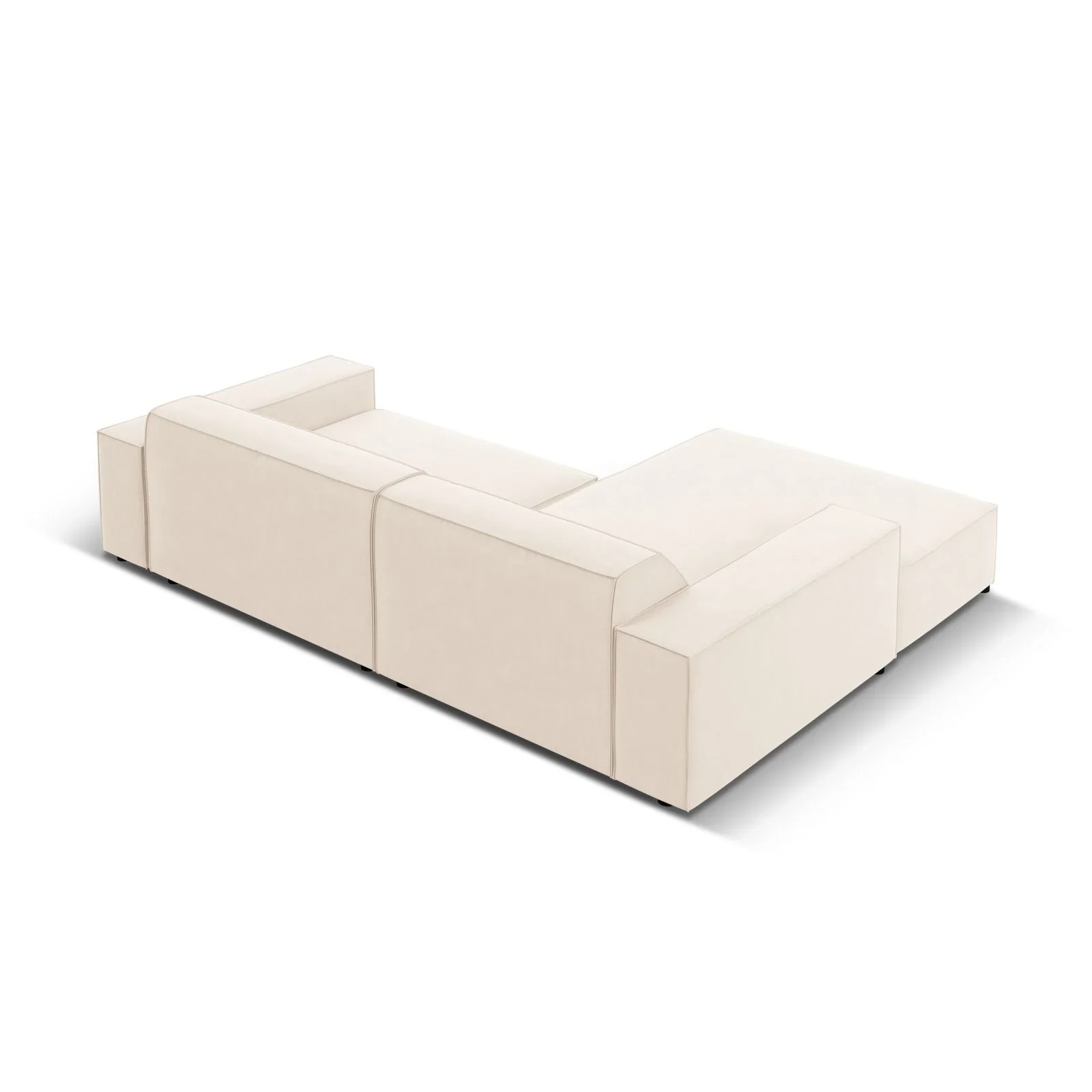 Jodie 3-Sitzer Ecksofa, Linke Seite, aus Samt oder Strukturstoff, 224x166 cm - Image 4