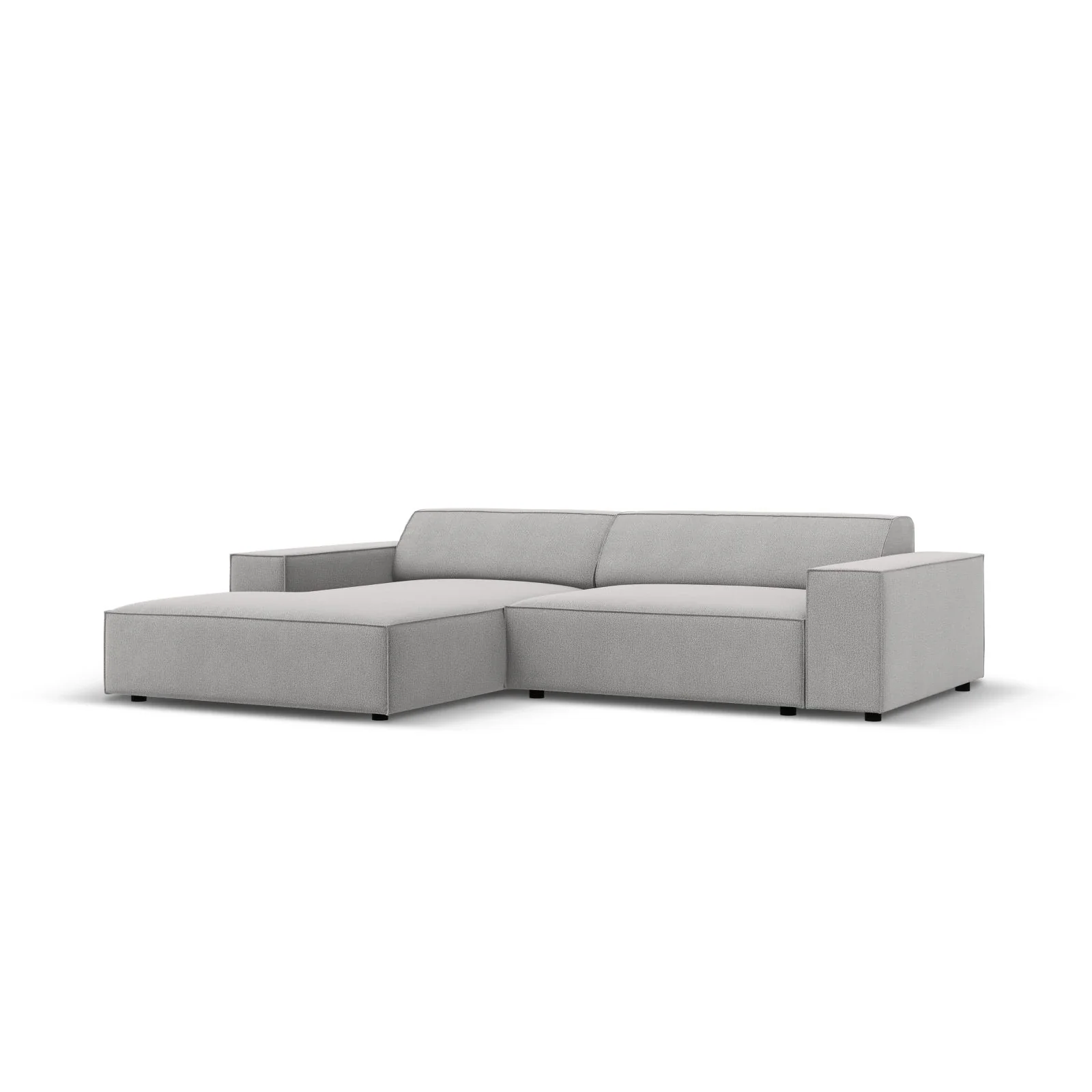 Jodie 3-Sitzer Ecksofa, Linke Seite, aus Samt oder Strukturstoff, 224x166 cm - Image 57