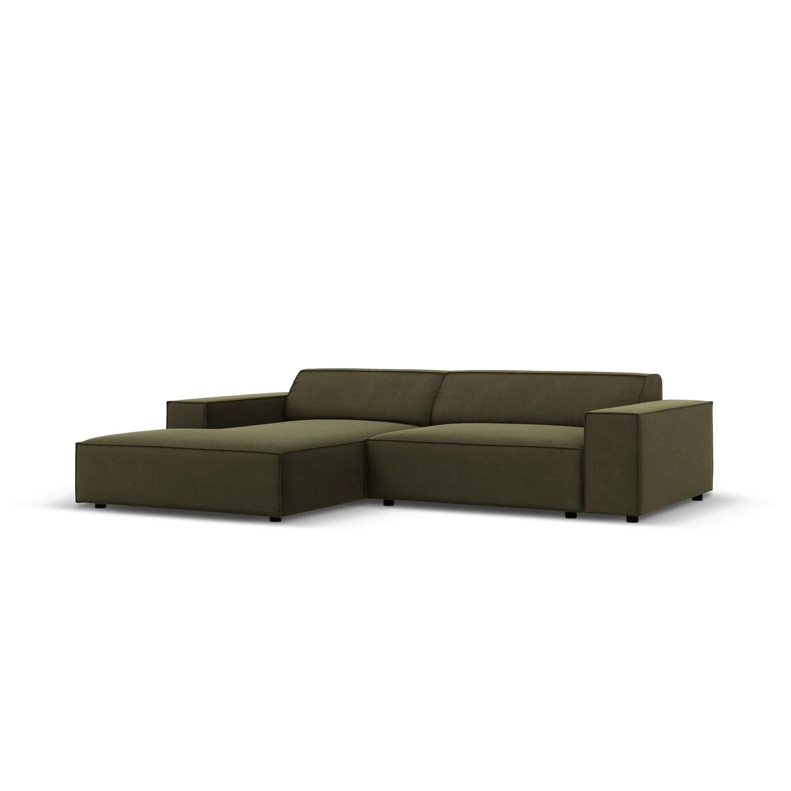 Jodie 3-Sitzer Ecksofa, Linke Seite, aus Samt oder Strukturstoff, 224x166 cm - Image 7