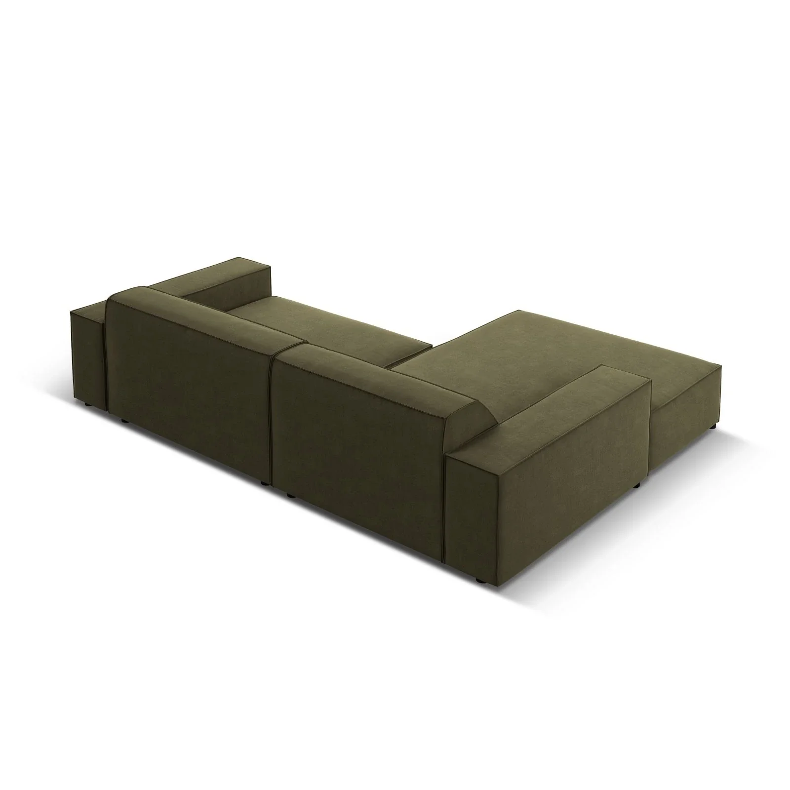 Jodie 3-Sitzer Ecksofa, Linke Seite, aus Samt oder Strukturstoff, 224x166 cm - Image 9