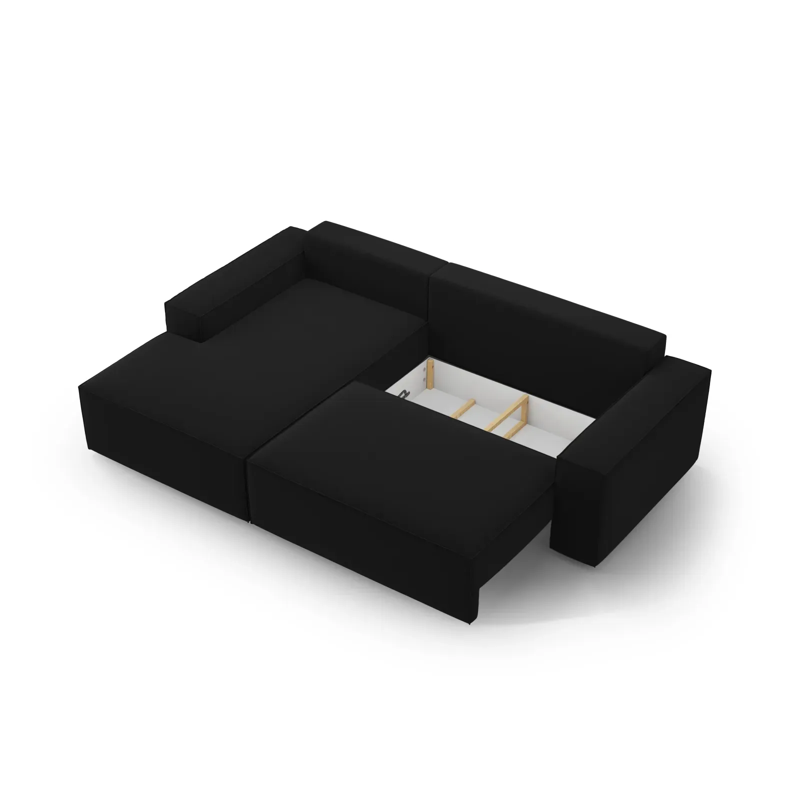 Jodie 3-Sitzer Ecksofa Links mit Schlaffunktion und Bettkasten mit Bezug aus Samt, Strukturstoff oder Boucle, 246x151 cm - Image 114