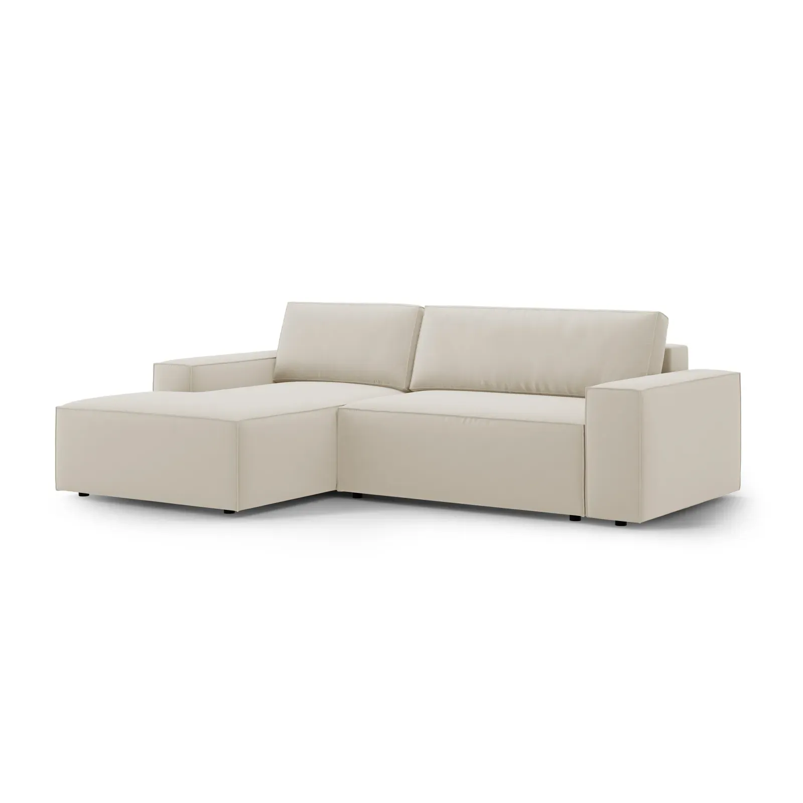 Jodie 3-Sitzer Ecksofa Links mit Schlaffunktion und Bettkasten mit Bezug aus Samt, Strukturstoff oder Boucle, 246x151 cm - Image 120