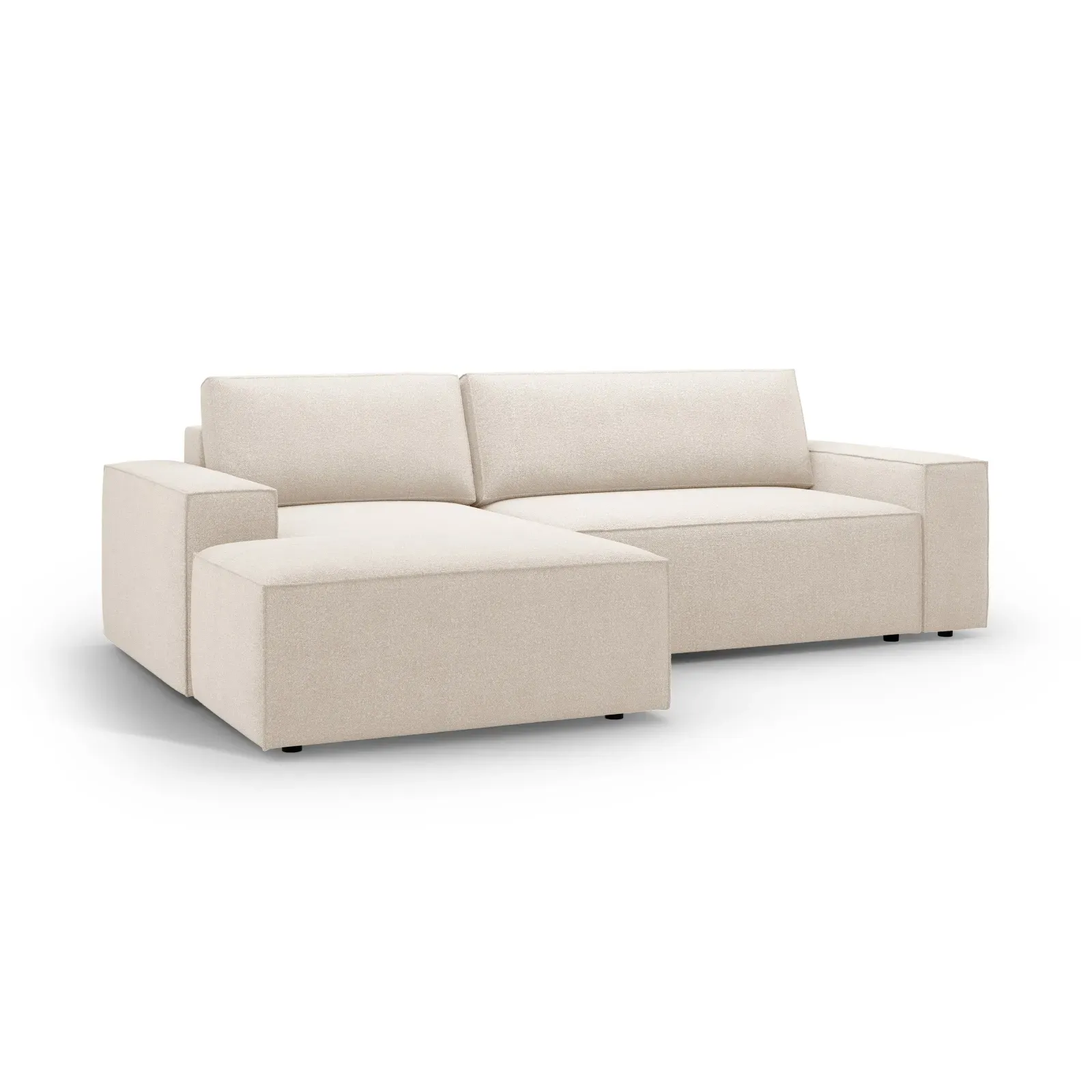 Jodie 3-Sitzer Ecksofa Links mit Schlaffunktion und Bettkasten mit Bezug aus Samt, Strukturstoff oder Boucle, 246x151 cm - Image 13