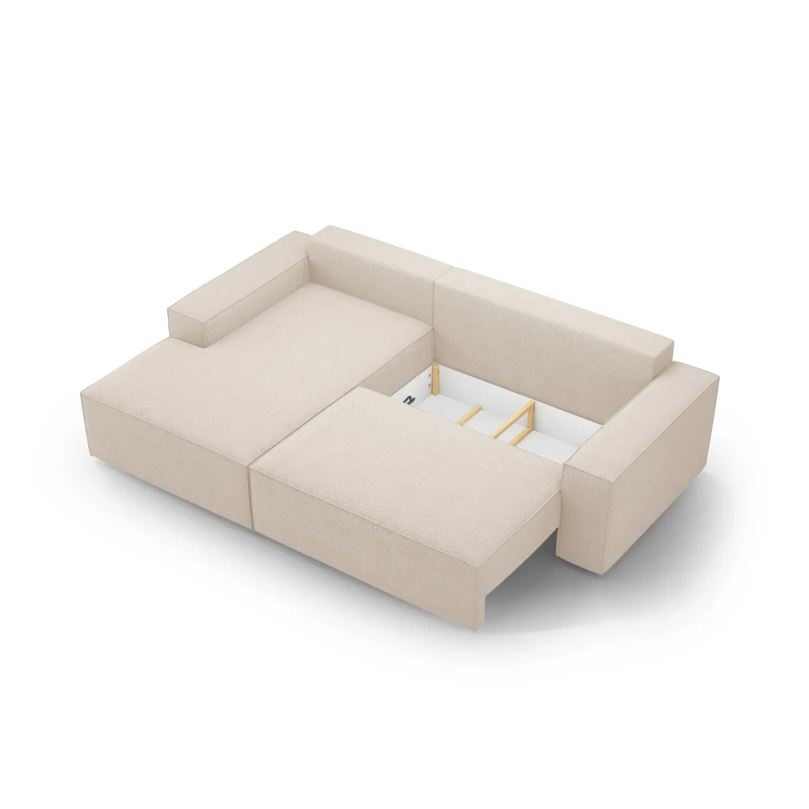 Jodie 3-Sitzer Ecksofa Links mit Schlaffunktion und Bettkasten mit Bezug aus Samt, Strukturstoff oder Boucle, 246x151 cm - Image 15
