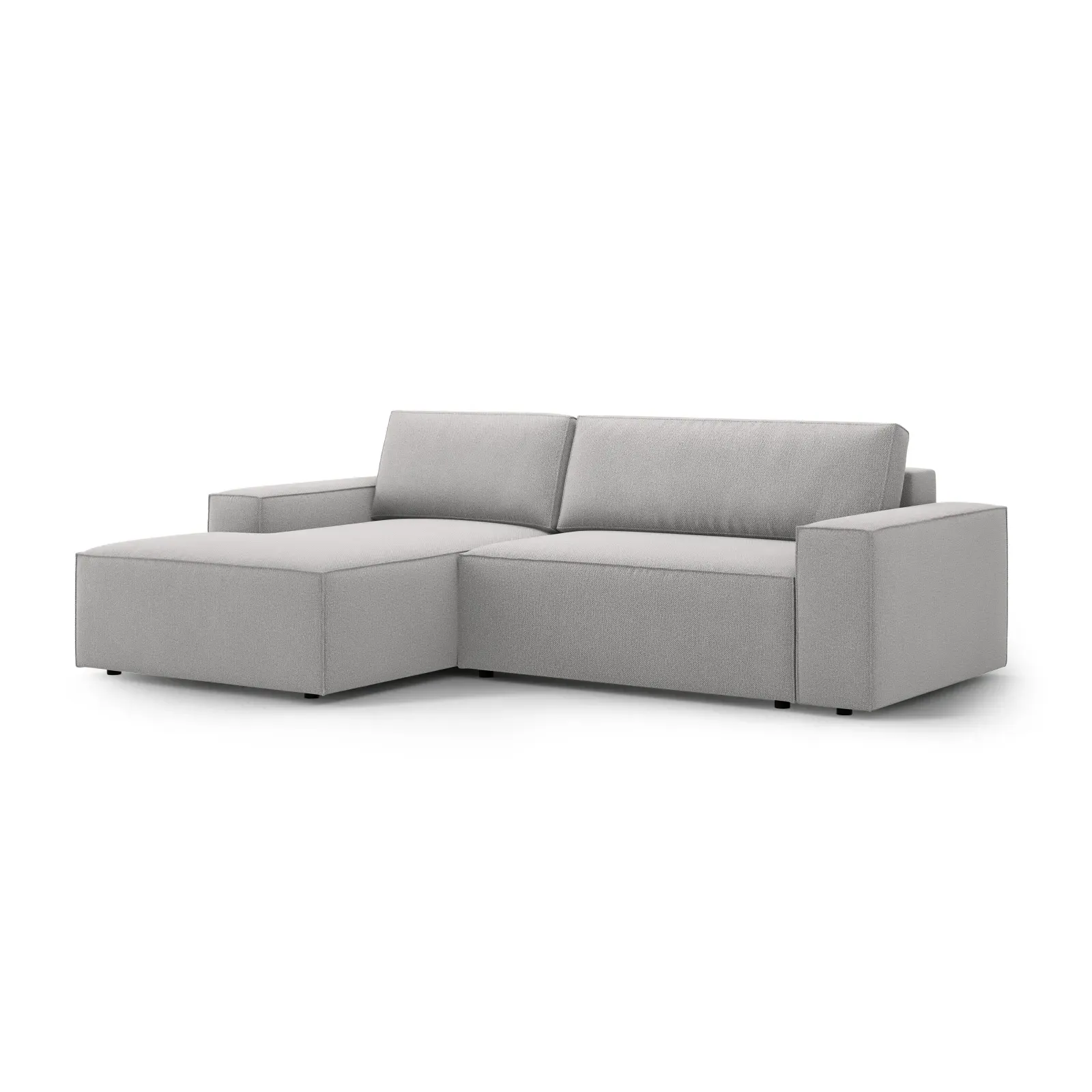 Jodie 3-Sitzer Ecksofa Links mit Schlaffunktion und Bettkasten mit Bezug aus Samt, Strukturstoff oder Boucle, 246x151 cm - Image 157