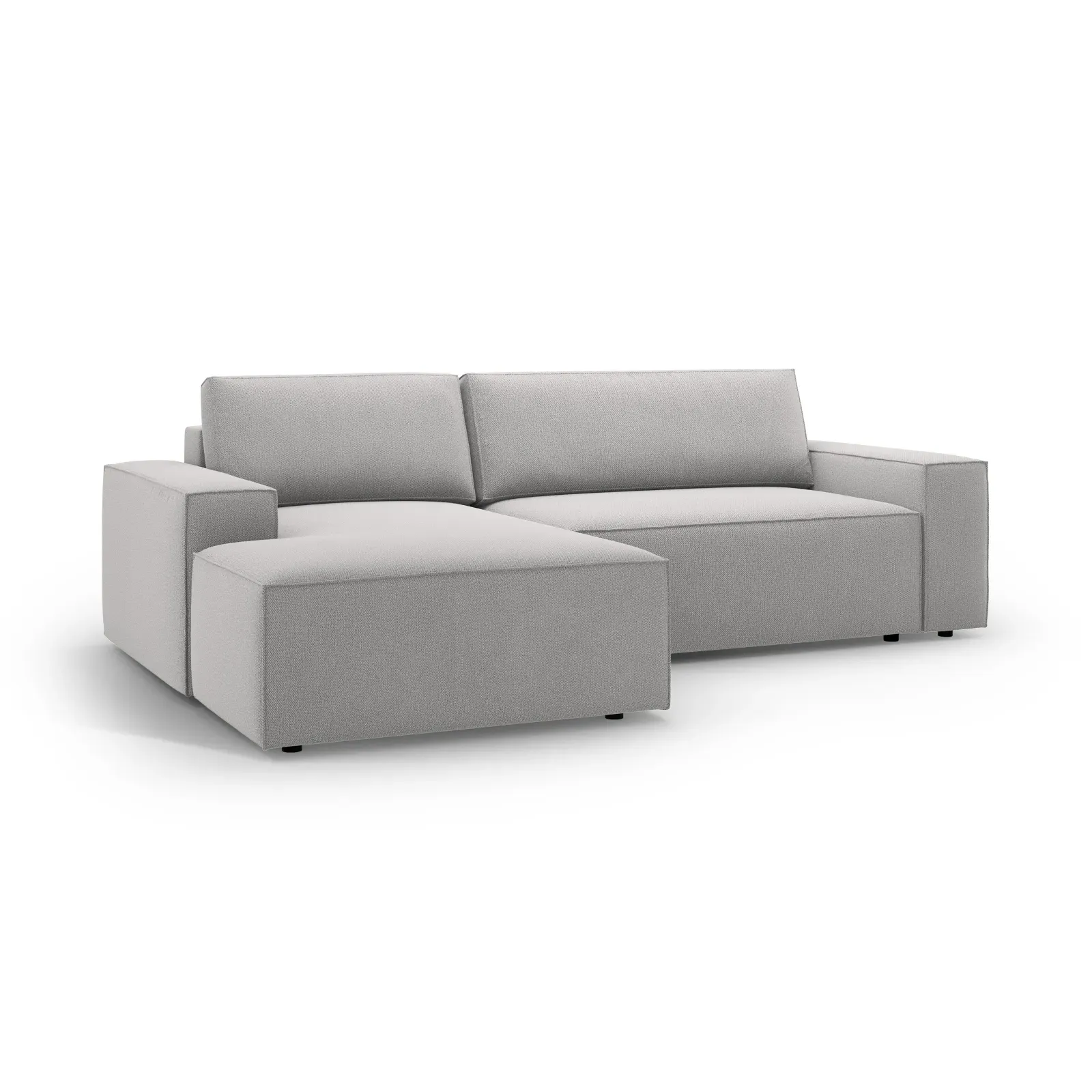 Jodie 3-Sitzer Ecksofa Links mit Schlaffunktion und Bettkasten mit Bezug aus Samt, Strukturstoff oder Boucle, 246x151 cm - Image 158