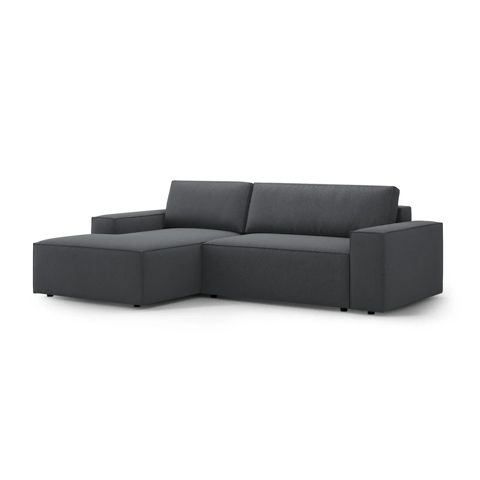 Jodie 3-Sitzer Ecksofa Links mit Schlaffunktion und Bettkasten mit Bezug aus Samt, Strukturstoff oder Boucle, 246x151 cm - Image 166