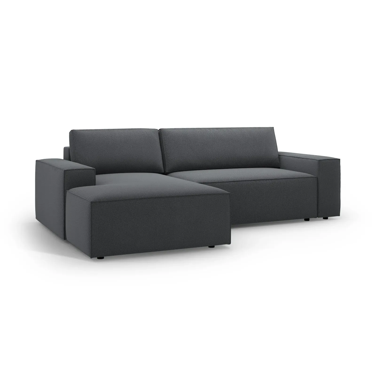 Jodie 3-Sitzer Ecksofa Links mit Schlaffunktion und Bettkasten mit Bezug aus Samt, Strukturstoff oder Boucle, 246x151 cm - Image 167