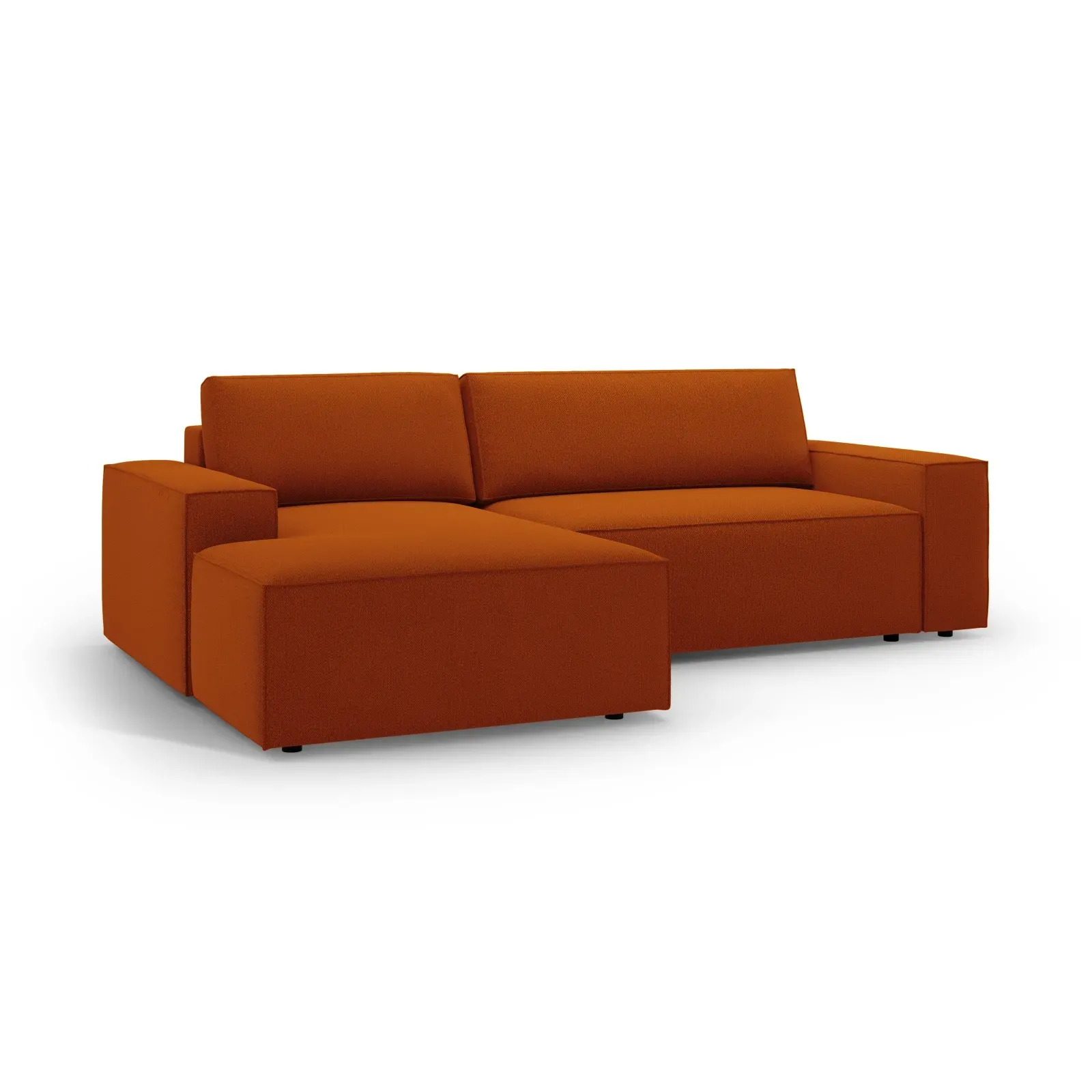 Jodie 3-Sitzer Ecksofa Links mit Schlaffunktion und Bettkasten mit Bezug aus Samt, Strukturstoff oder Boucle, 246x151 cm - Image 185